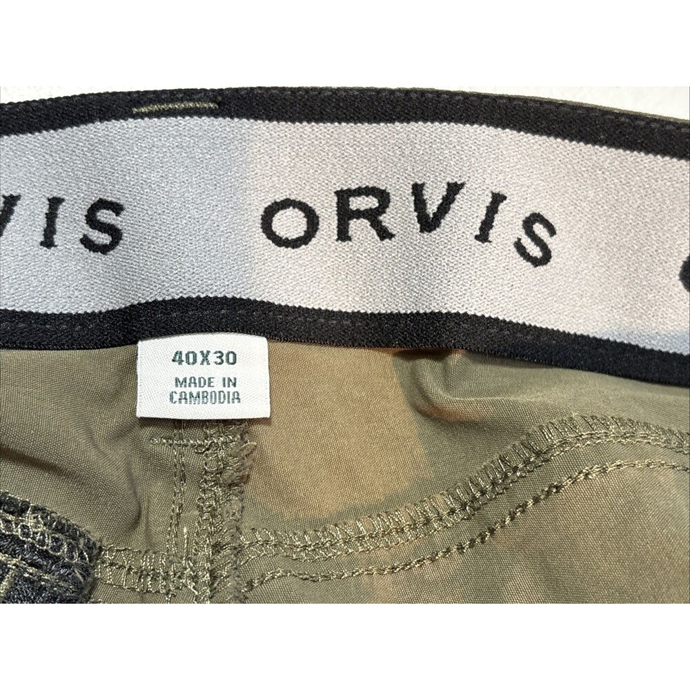 Orvis Classic Collection Lightweight 6 Pocket Olive Performance Hiking Trek Pant